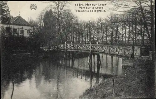 Ak Han sur Lesse Wallonien Namur, Pont sur la Lesse, a la sortie de la grotte