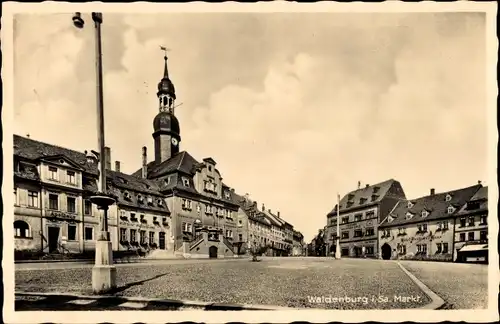 Ak Waldenburg in Sachsen, Markt