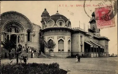 Ak Barcelona Katalonien Spanien, Restaurant Tibidabo