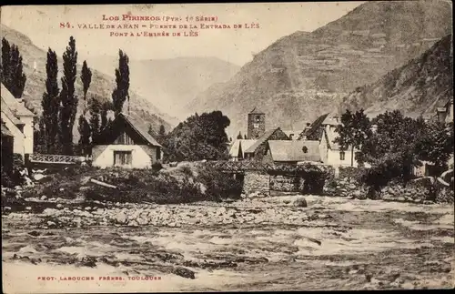 Ak Les Val d'Aran Valle de Aran Katalonien, Brücke