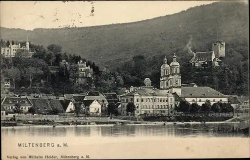 Ak Miltenberg am Main Unterfranken, Gewässer, Gebäude, Türme