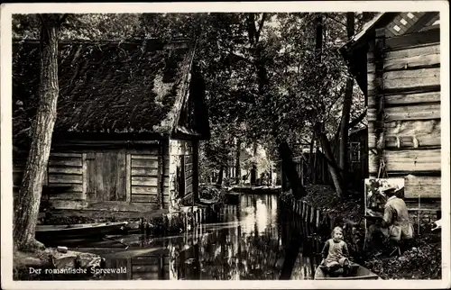 Ak Lehde Lübbenau im Spreewald, der romantische Spreewald, Künstlerheim