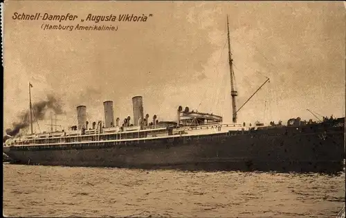 Ak Schnelldampfer Augusta Viktoria, HAPAG