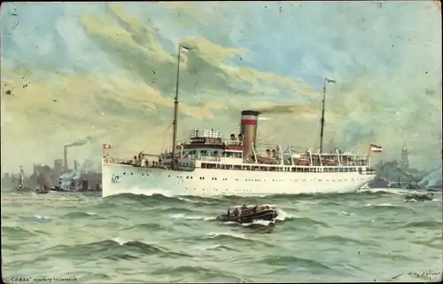 Künstler Ak Stöwer, Willy, HAPAG Dampfer Cobra, Seebäderdienst