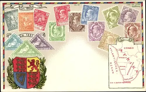 Briefmarken Wappen Ak Südafrika, Kap der guten Hoffnung