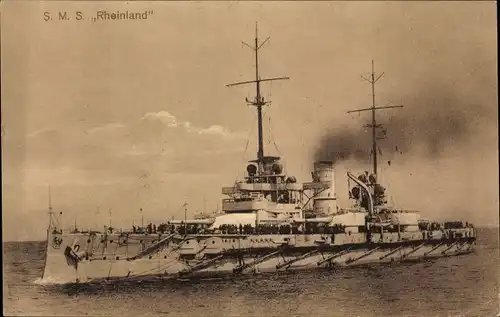 Ak Deutsches Kriegsschiff SMS Rheinland, Kaiserliche Marine