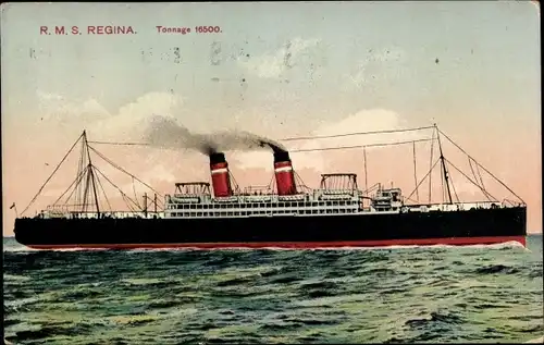 Ak Dampfschiff RMS Regina, Red Star Line