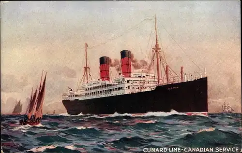 Künstler Ak Dampfschiff, Cunard Line, Canadian Service