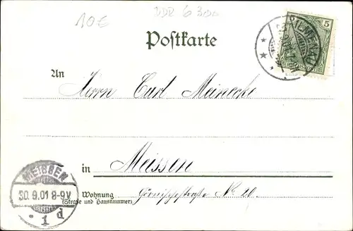 Litho Ilmenau im Ilm Kreis Thüringen, Gabelbach, Goethehäuschen, Kickelhahn