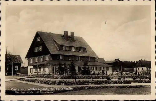 Ak Carlsfeld Weitersglashütte Eibenstock im Erzgebirge, Ferienheim