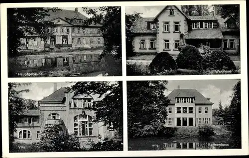 Ak Tiefenbrunn Rosdorf, Landessanatorium Rasemühle, Hauptgebäude, Waldhaus, Villa, Sonnenhaus