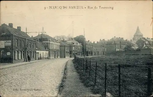 Ak Marcq en Barœul North, Rue de Tourcoing