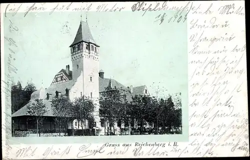 Ak Liberec Reichenberg in Böhmen, Volksgarten