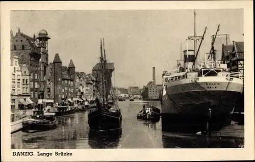 Ak Gdańsk Danzig, Lange Brücke