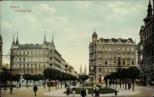 Ak Praha Prag Tschechien, Komensky Platz