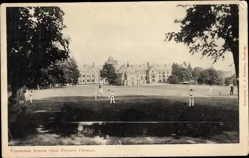 Ak Tonbridge Kent England, Tonbridge School vom Cricket Ground