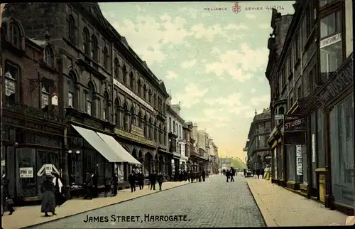 Ak Harrogate Yorkshire England, James Street