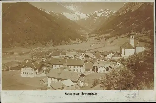 Ak Gossensaß Brenner Brennero Südtirol, Gesamtansicht