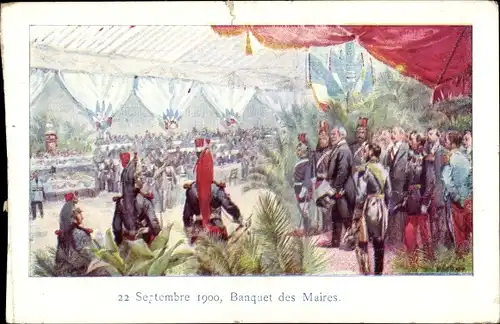 Künstler Ak Paris, 22 Septembre 1900, Banquet des Maires, Emile Loubet