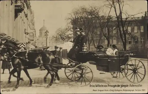 Ak Prinz Wilhelm von Preußen, der jüngste Hohenzoller, Kutsche