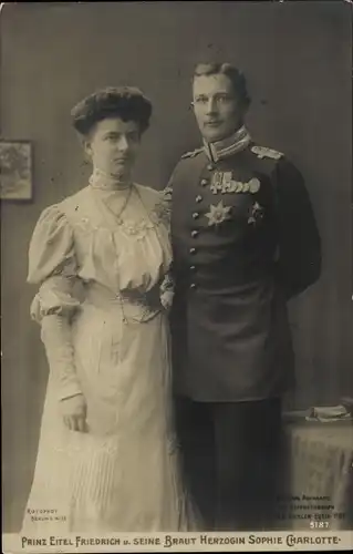 Ak Eitel Friedrich Prinz von Preußen, Sophie Charlotte von Oldenburg