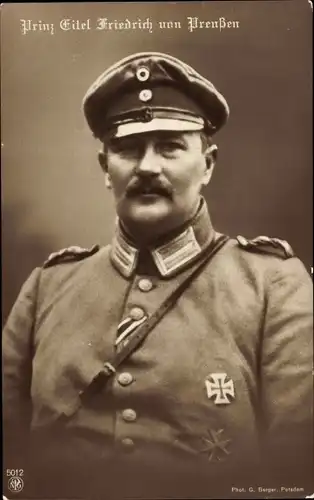 Ak Prinz Eitel Friedrich von Preußen, Portrait in Uniform, NPG 5012