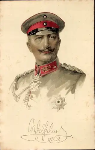 Künstler Ak Kaiser Wilhelm II., Portrait, Uniform