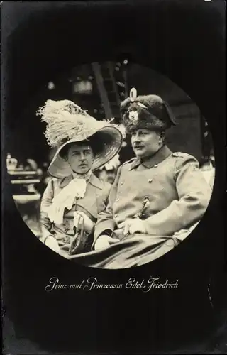 Ak Prinz Eitel Friedrich von Preußen, Prinzessin, Sophie Charlotte von Oldenburg