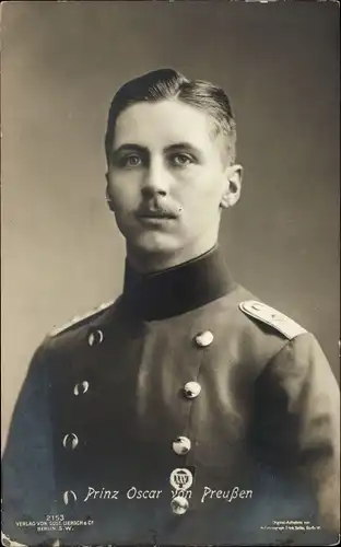 Ak Oskar Prinz von Preußen, Portrait in Uniform, Liersch 2153