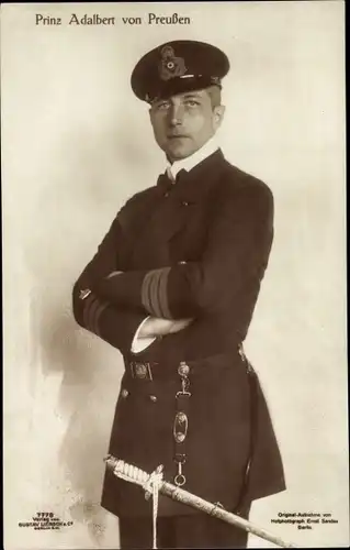 Ak Prinz Adalbert von Preußen, Uniform, Säbel