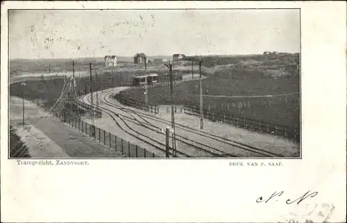 Ak Zandvoort Nordholland Niederlande, Blick auf die Straßenbahn