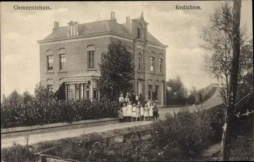 Ak Kedichem Vijfheerenlanden Utrecht Niederlande, Rathaus