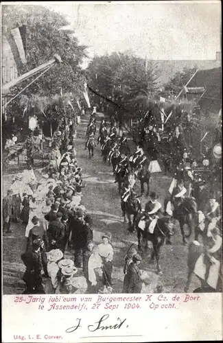 Ak Assendelft Nordholland Niederlande, 25. Jubiläumsfest, 27. Sept. 1904