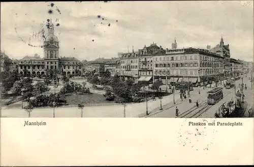 Ak Mannheim in Baden, Planken, Paradeplatz