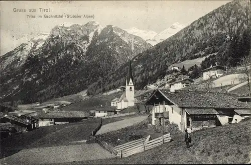 Ak Trins in Tirol, Gschnitztal, Stubaier Alpen