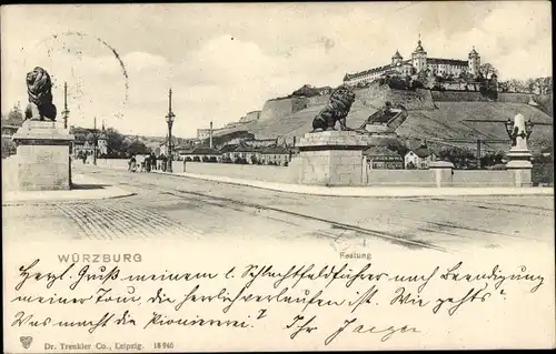 Ak Würzburg am Main Unterfranken, Festung