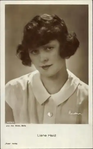 Ak Schauspielerin Liane Haid, Portrait