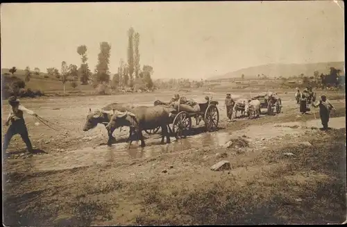 Foto Ak Bauern, Fuhrwerk, Transport, Landwirtschaft