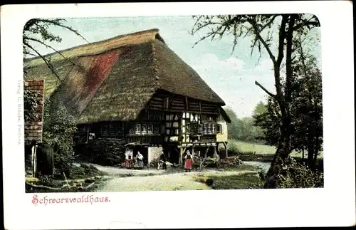 Ak Schwarzwald, Schwarzwaldhaus, Hausbewohner