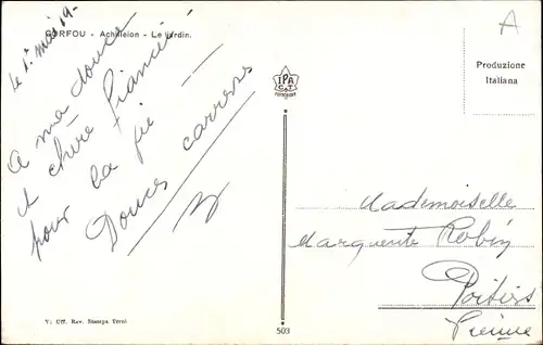 Ak Korfu Griechenland, Achilleion, Garten