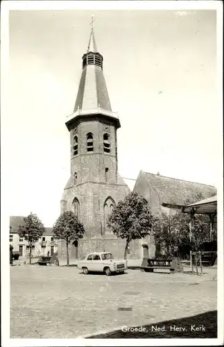 Ak Groede Zeeland, Niederlande. Rev. Kirche