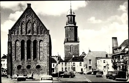 Ak Winschoten Groningen Niederlande, Ned. Rev. Kirche und Turm