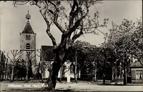 Ak Uithuizen Groningen Niederlande, Ned. Rev. Kirche