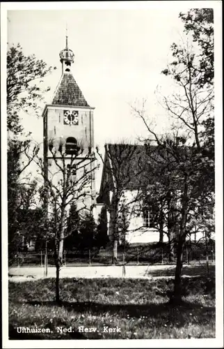 Ak Uithuizen Groningen Niederlande, Ned. Rev. Kirche