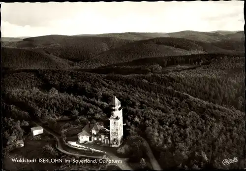 Ak Iserlohn im Märkischen Kreis, Danzturm, Fliegeraufnahme