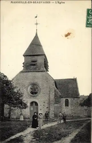 Ak Marseille in Beauvaisis Oise, Die Kirche