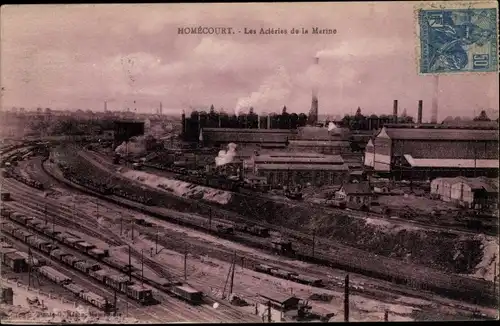 Ak Homécourt Meurthe et Moselle, Marine Steelworks