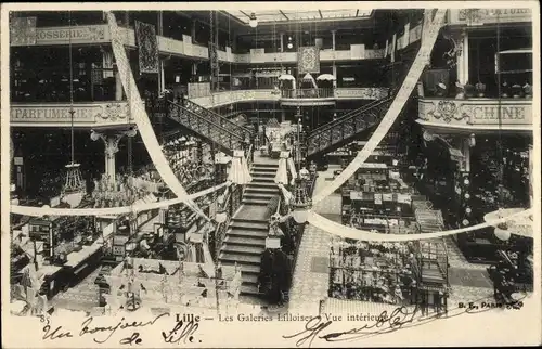 Ak Lille Nord, Les Galeries Lilloises, Innenansicht