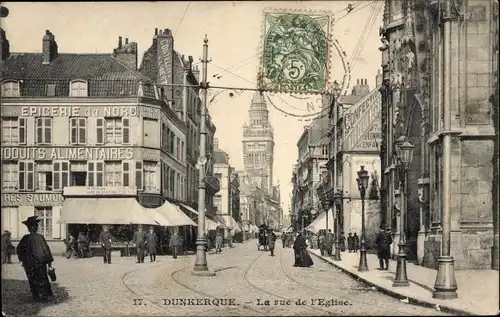 Postkarte Dunkerque Dunkerque Nord, Rue de l'Eglise