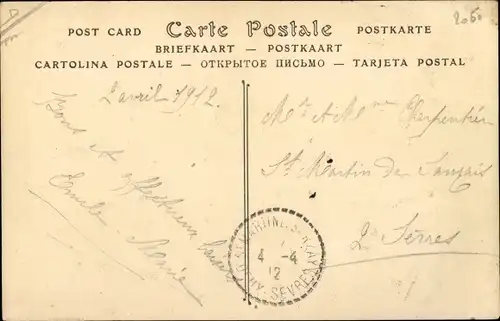 Ak Französisches Kriegsschiff, U-Boot, Französische Marine